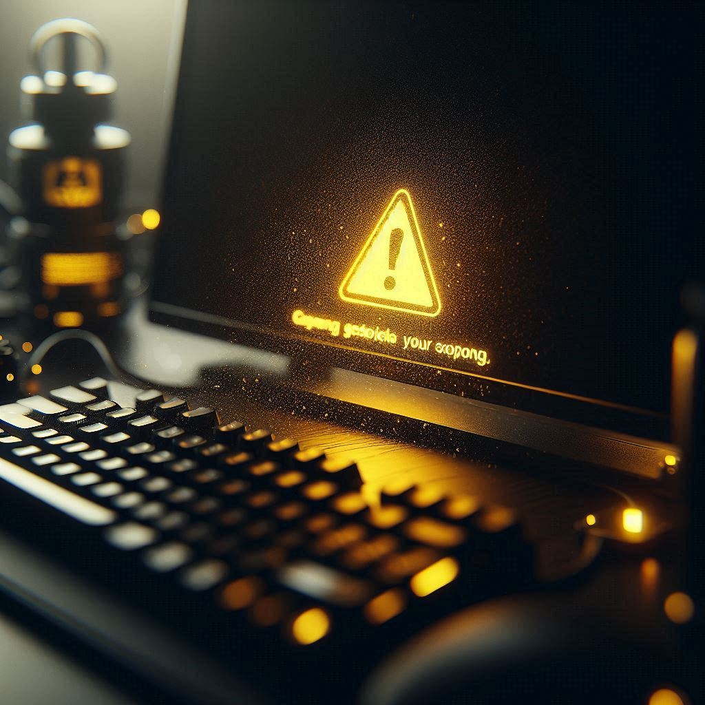 A glowing yellow warning sign on a dark computer monitor indicating a DeepSpeed installation failure on Windows.