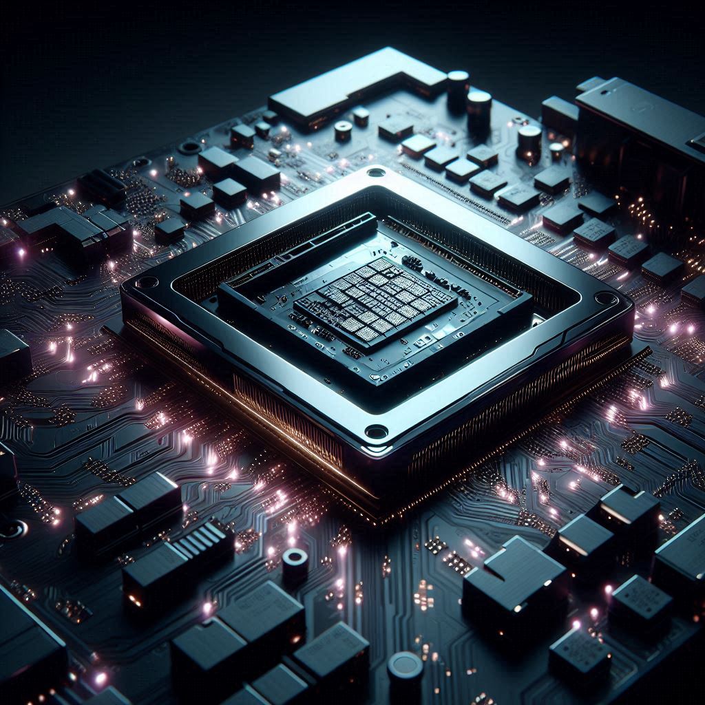 Glowing GPU processor chip with disconnected fading circuitry representing an architecture mismatch error.